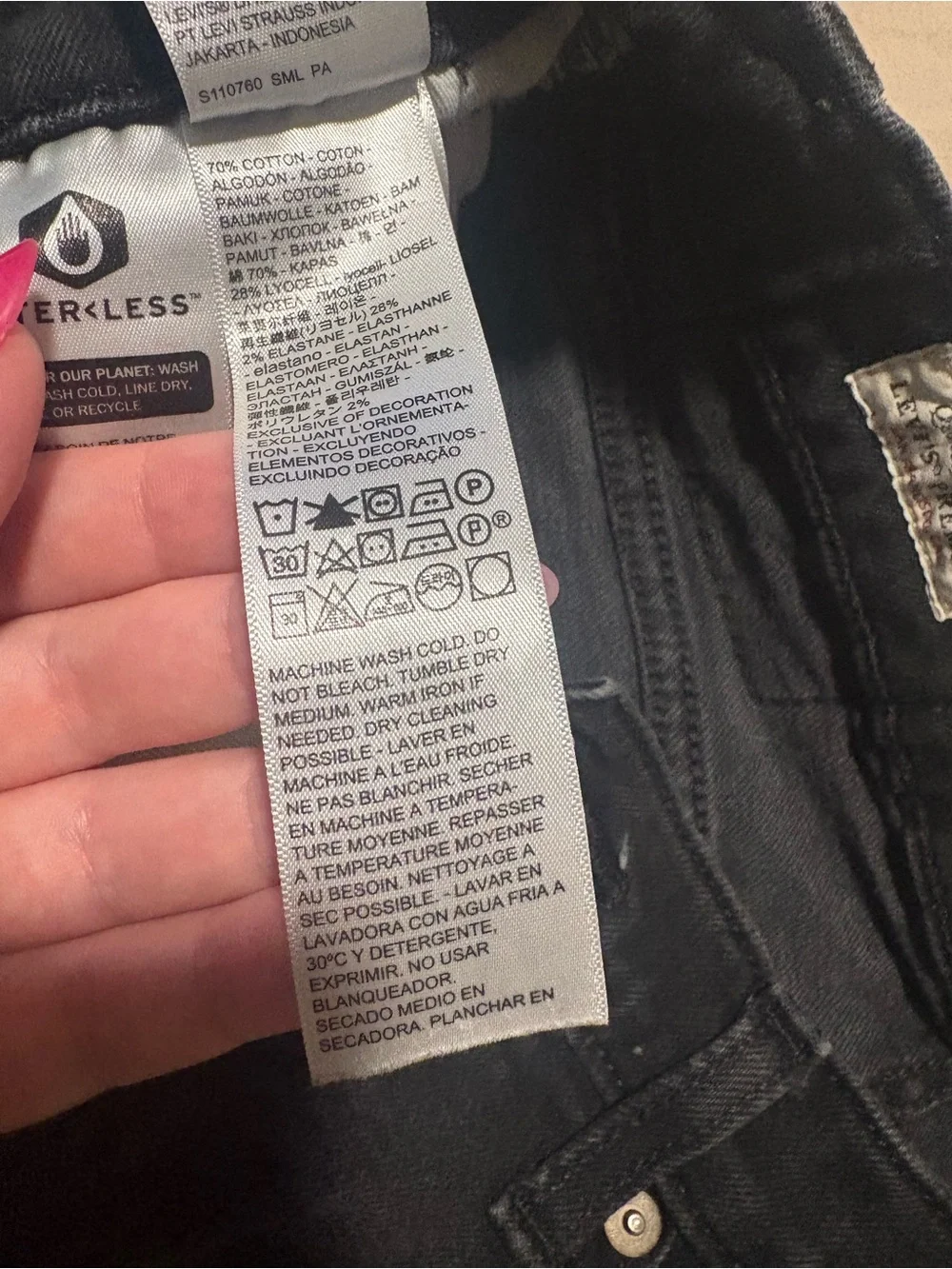 Levi's Black Denim Jean Shorts